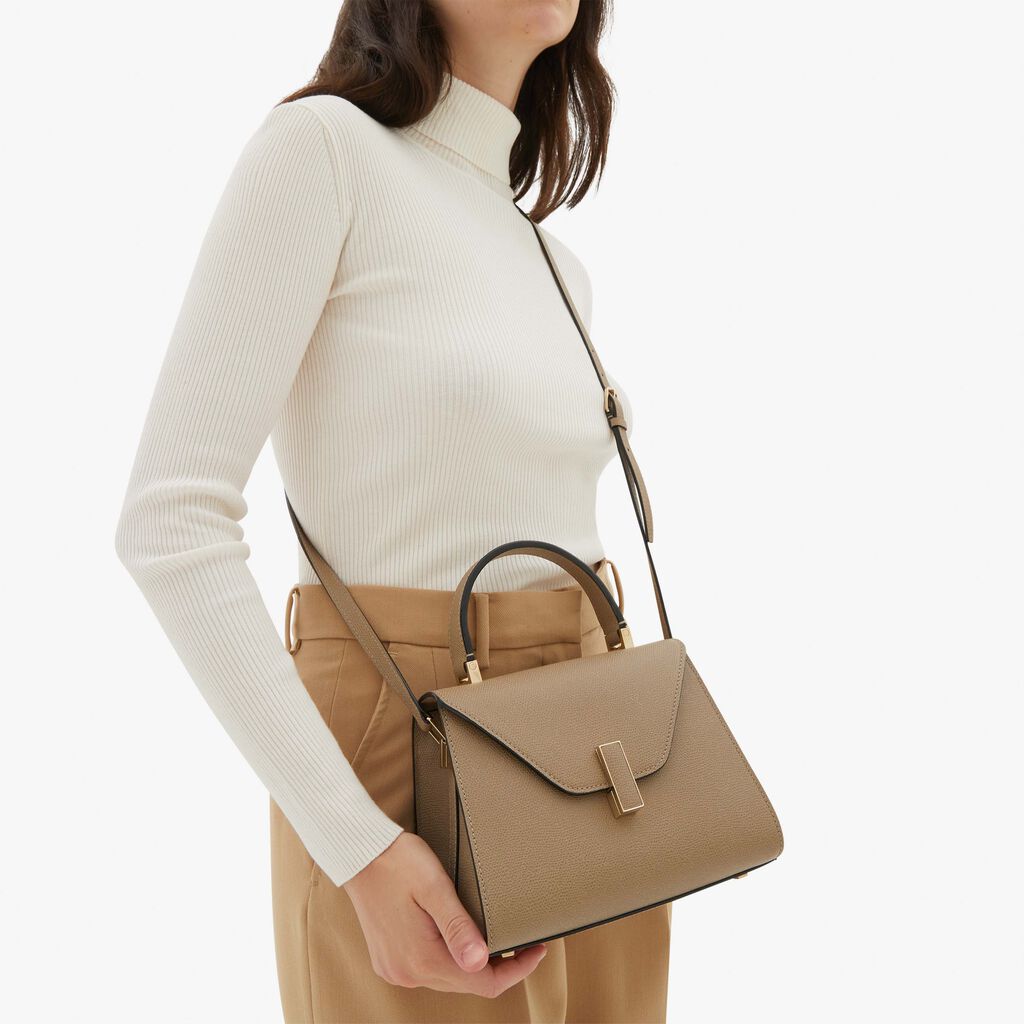 Valextra Borsa a mano Mini in Pelle Tortora | Valextra Iside Offerte speciali