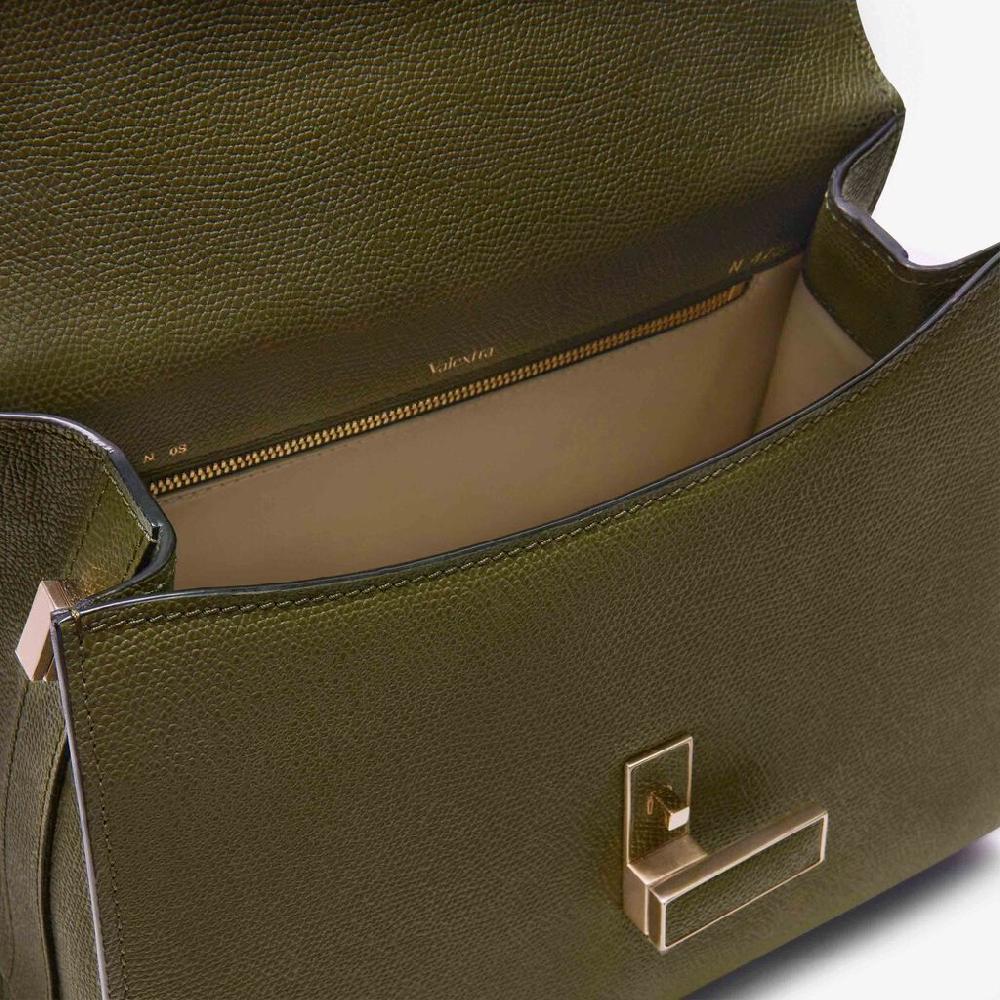 Valextra Borsa a mano Media in Pelle Verde Militare | Valextra Iside Enormi risparmi