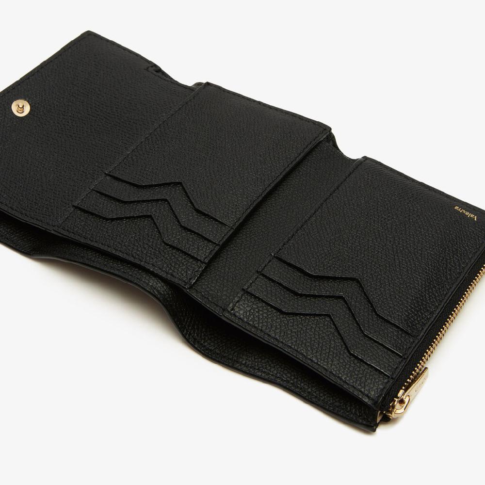 Valextra Portafoglio compatto di Lusso in Pelle Nera | Valextra Pocket Super Saving Price