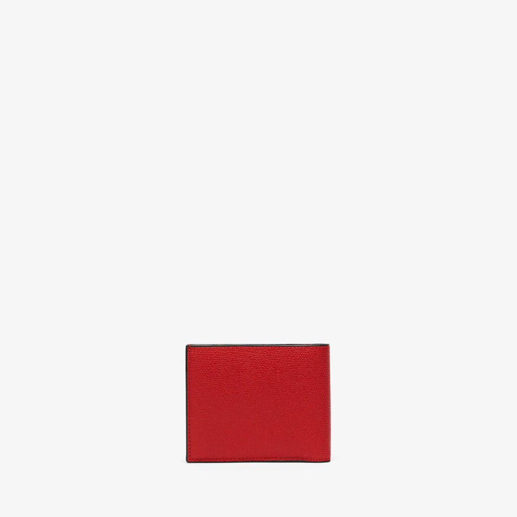 Valextra Portafoglio Bifold in Pelle Rossa con portamonete | Valextra Ritorno libero