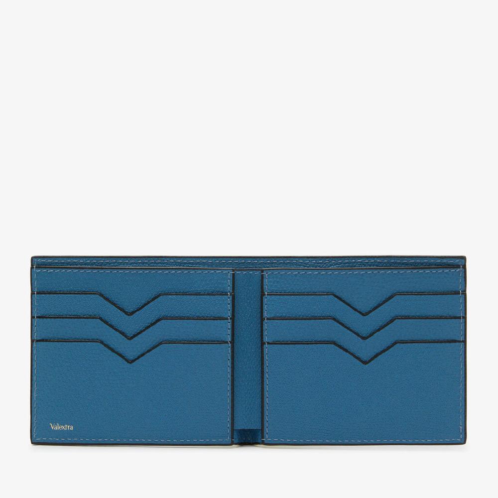 Valextra Portafoglio piccolo con portacarte in Pelle Blu Cobalto | Valextra Rilascio limitato