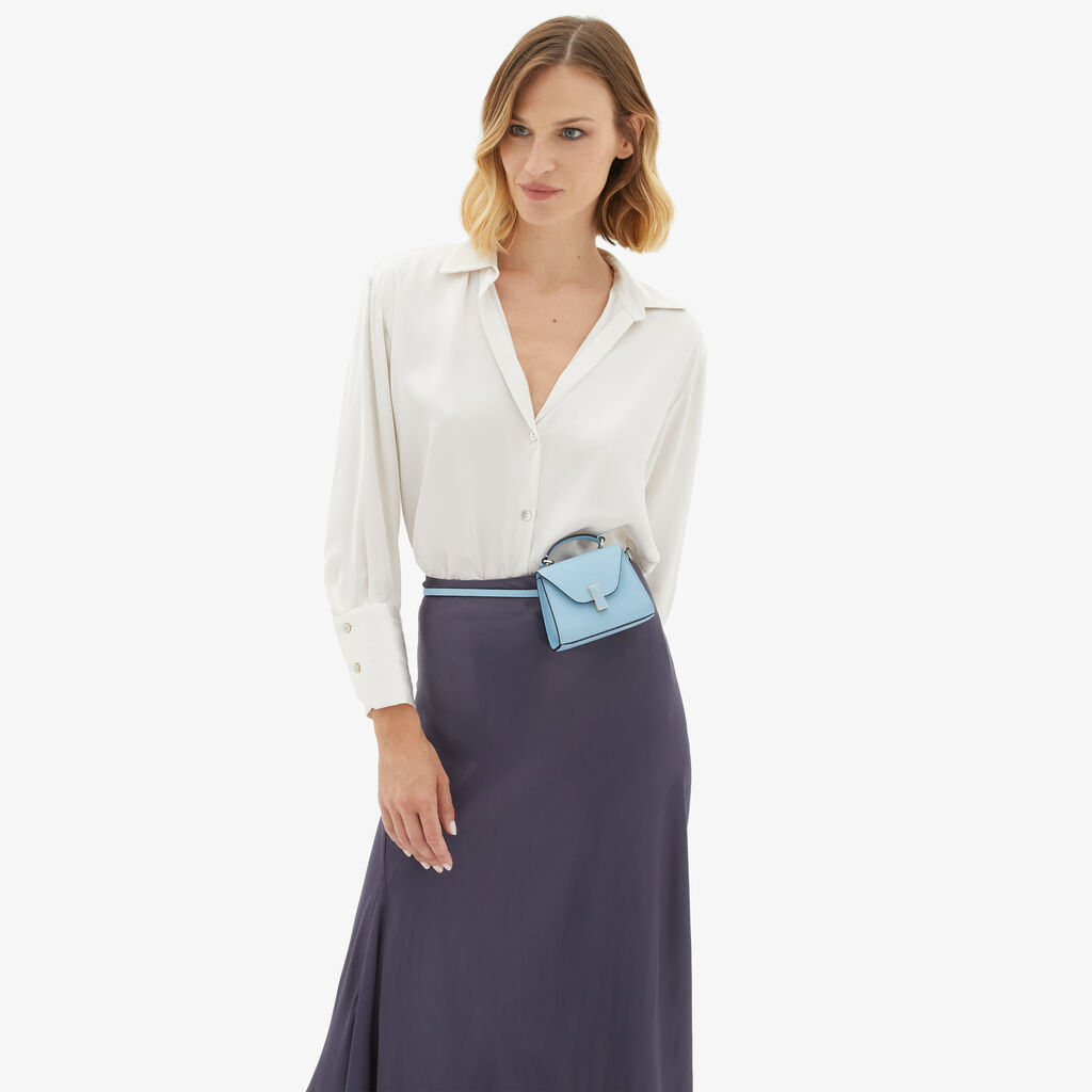 Valextra Borsa cintura da Donna di Lusso in Pelle Blu | Valextra Iside Ultimo giorno