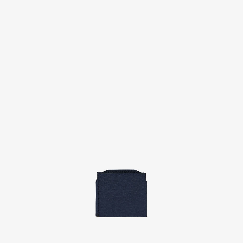 Valextra Portafoglio con fermasoldi trifold in Pelle Blu | Valextra Only for today
