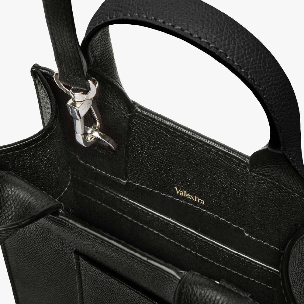 Valextra Borsa a tracolla Donna di Lusso in Pelle Nera | Valextra Boxy Super sconto