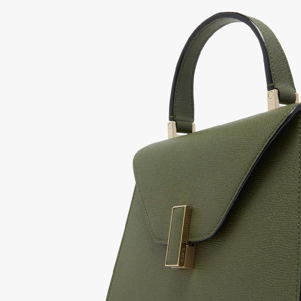 Valextra Borsa a mano Mini in Pelle Verde Militare | Valextra Iside Enormi sconti
