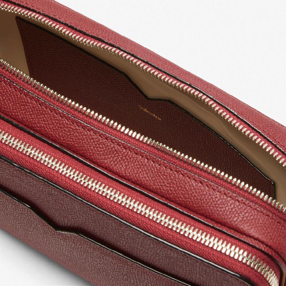 Valextra Borsetta versatile Bum Bag in Pelle Bordeaux | Valextra V-Line Trasporto libero internazionale