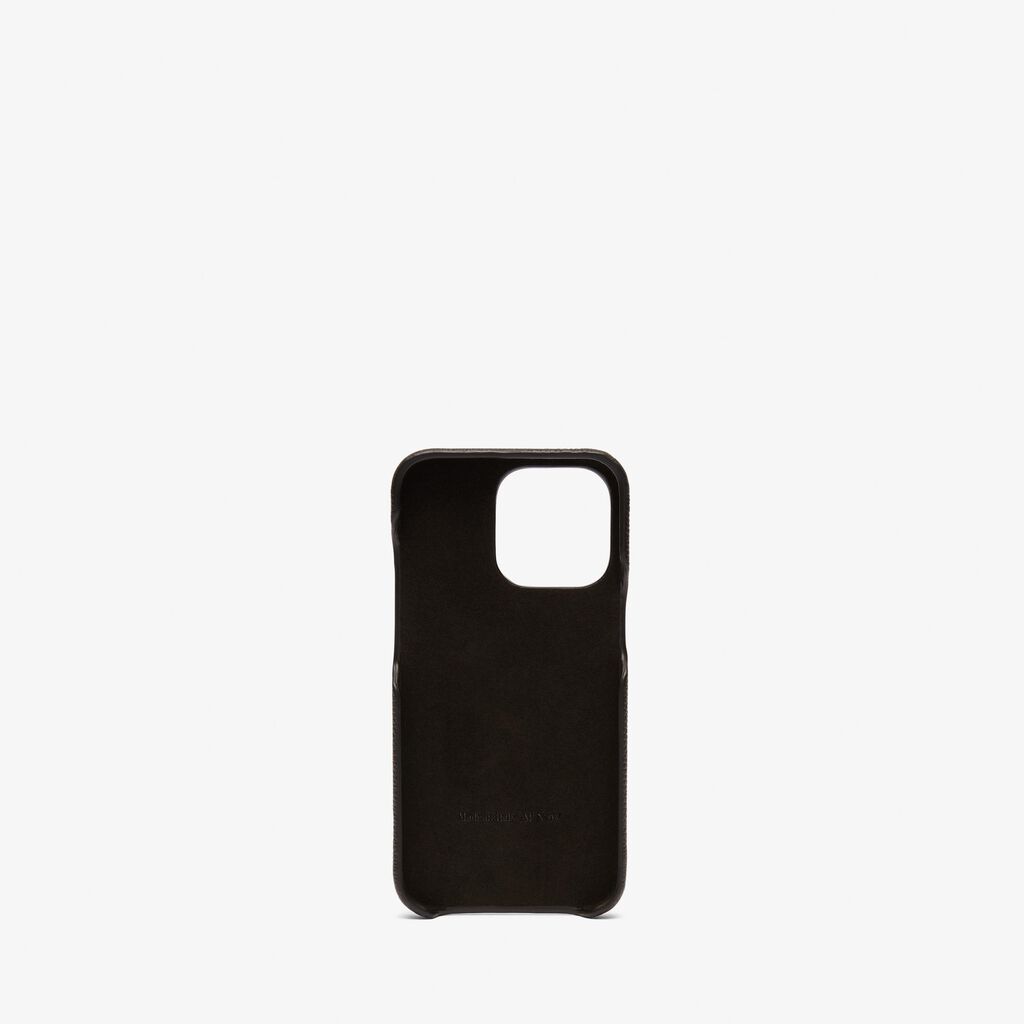 Valextra Cover rigida per Iphone 13 Pro in Pelle Nera | Valextra Sconti questo mese