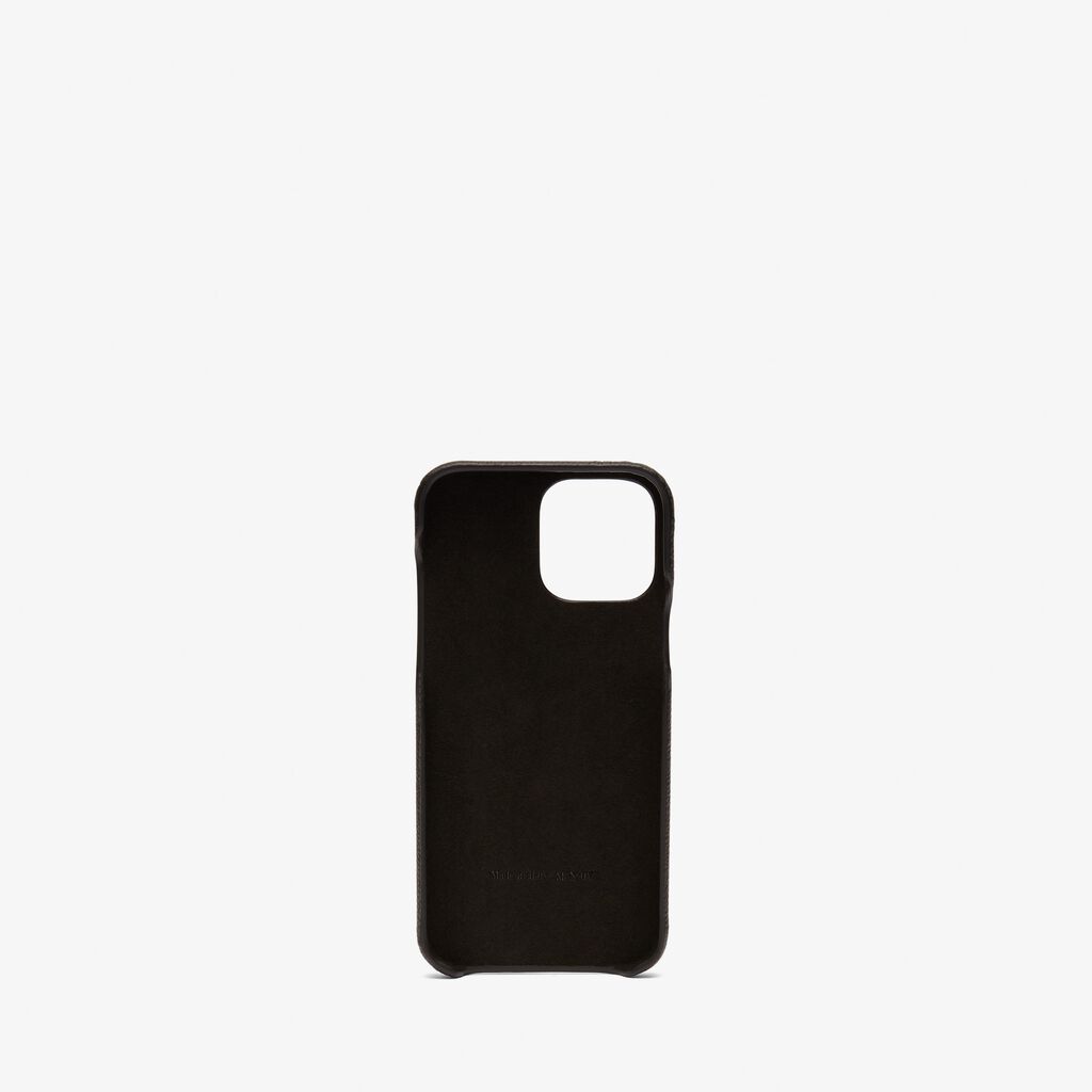 Valextra Cover rigida per Iphone 13 Pro Max in Pelle Nera | Valextra 2025