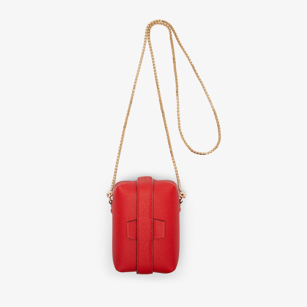 Valextra Borsa a tracolla Nano minimal in Pelle Rossa | Valextra Tric Trac
