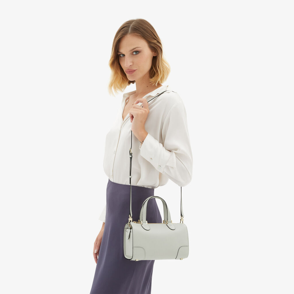 Valextra Borsa bauletto da Donna di Lusso in Pelle Bianca | Valextra Babila Nuovo