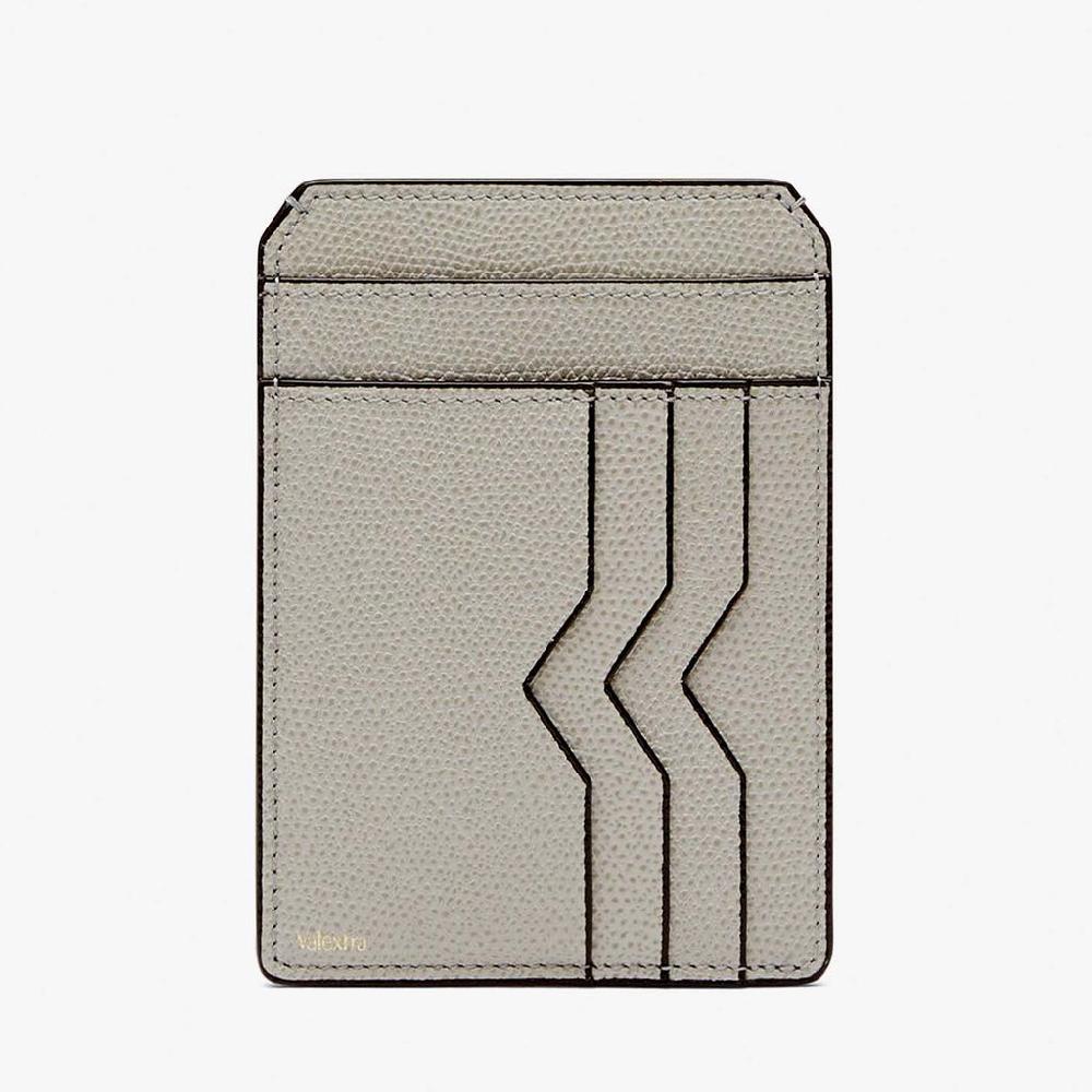Valextra Porta carte di credito in Pelle Grigio chiaro | Valextra Promozione