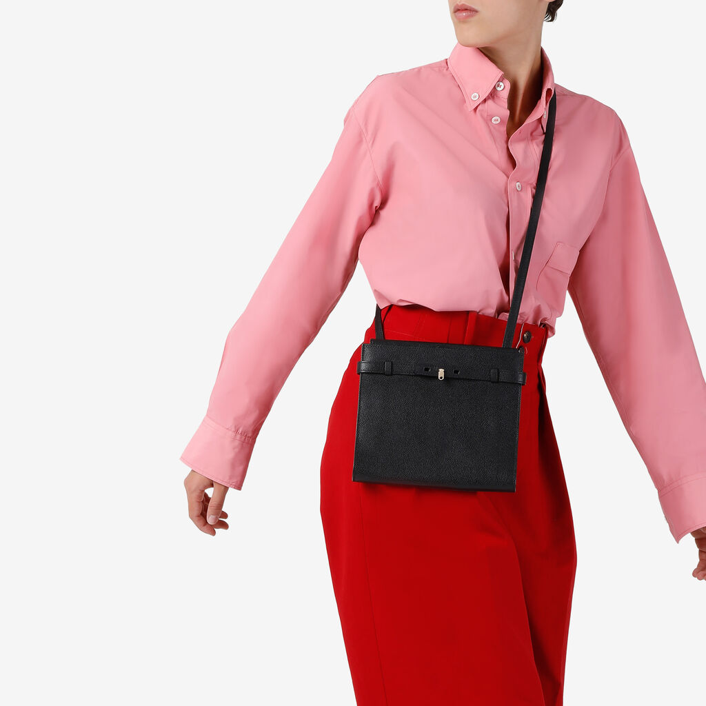 Valextra Borsa a tracolla Mini in Pelle Nera | Valextra Brera Qualità Garantita