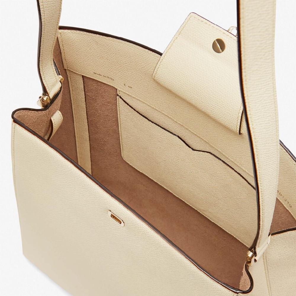 Valextra Borsa a spalla Media in Pelle Bianca | Valextra Brera Consegna Veloce