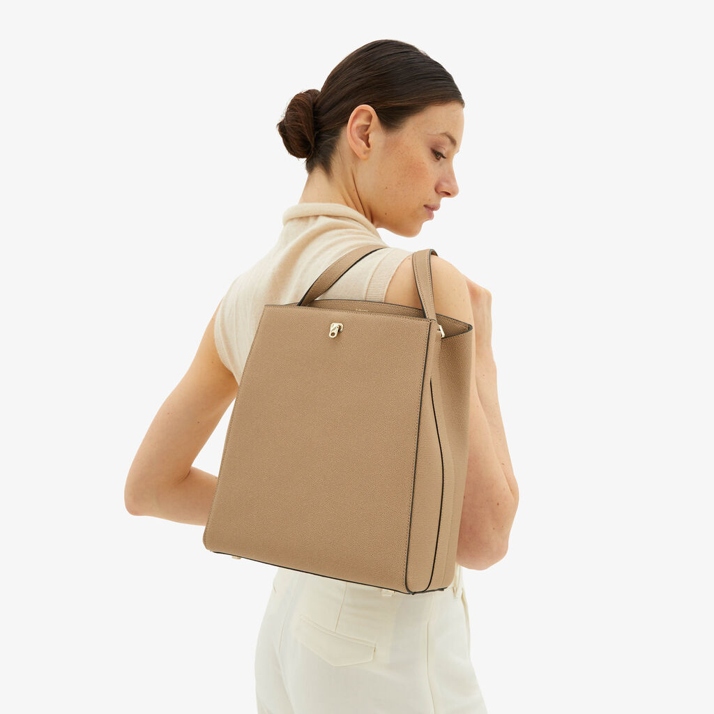 Valextra Borsa a spalla versatile Media in Pelle Beige | Valextra Brera Promozione Limitata