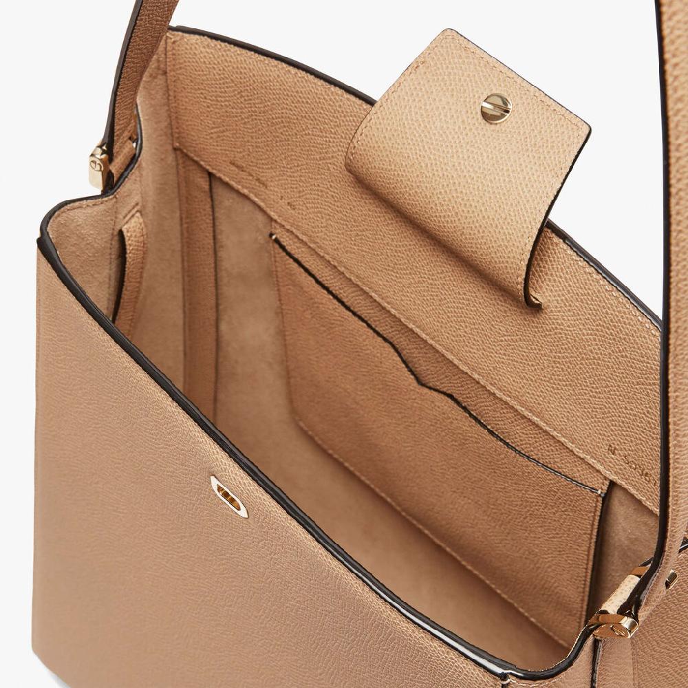 Valextra Borsa a spalla versatile Media in Pelle Beige | Valextra Brera Promozione Limitata