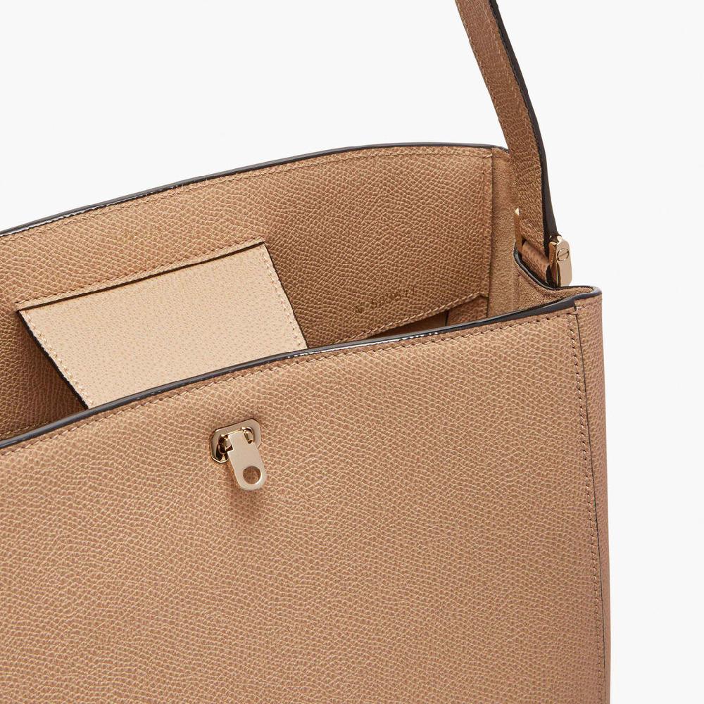 Valextra Borsa a spalla versatile Media in Pelle Beige | Valextra Brera Promozione Limitata