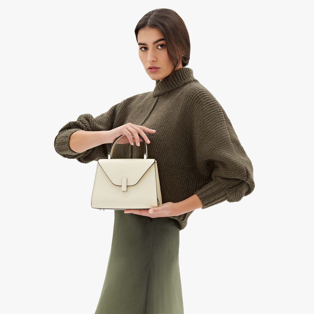 Valextra Borsa a mano Donna in Pelle palmellata Bianca | Valextra Iside Shopping Online