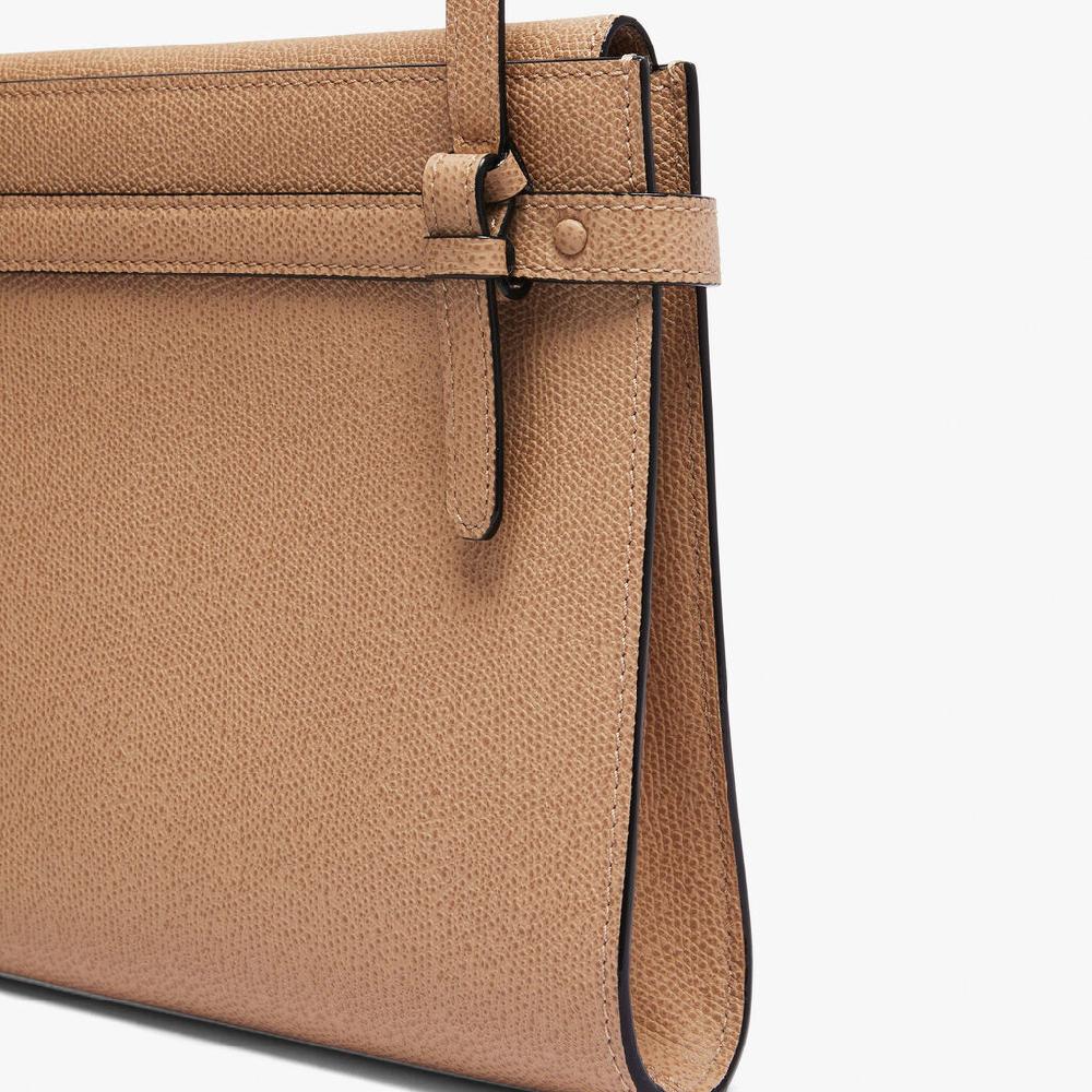 Valextra Borsa a tracolla in Pelle Beige con tasche | Valextra Brera Novità
