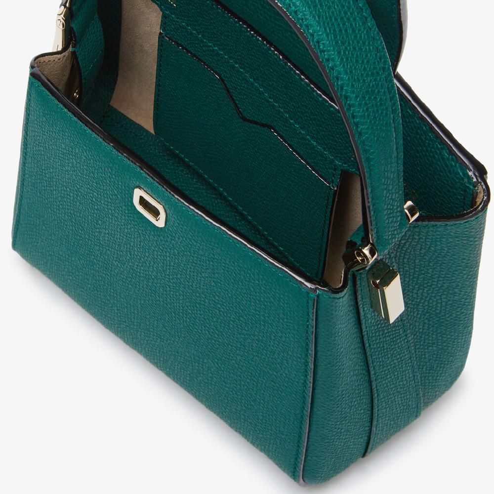 Valextra Borsa a tracolla Brera Micro | Pelle di vitello Millepunte | Verde Bosco | Valextra Presa
