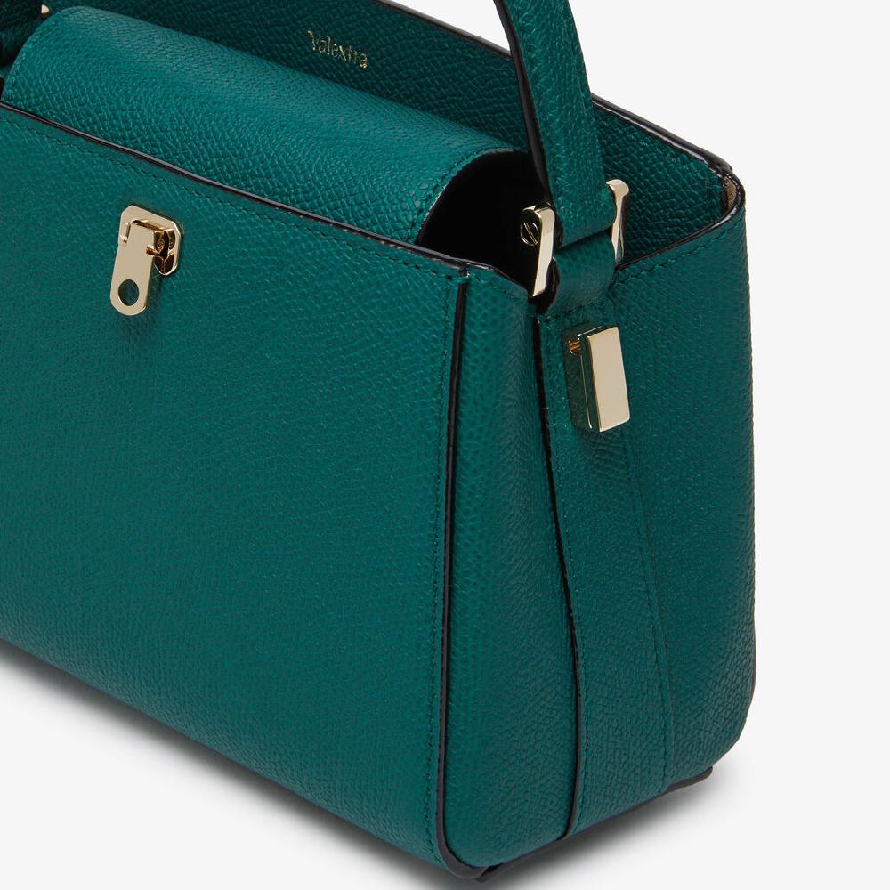 Valextra Borsa a tracolla Brera Micro | Pelle di vitello Millepunte | Verde Bosco | Valextra Presa
