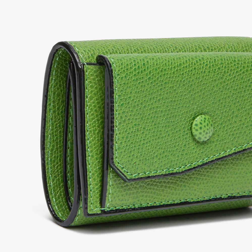 Valextra Portafoglio compatto Bifold in Pelle Verde | Valextra Economico