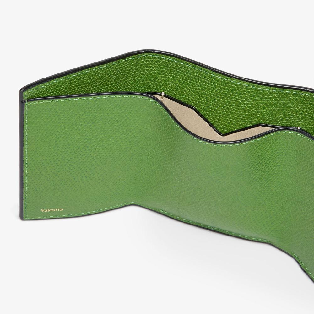Valextra Portafoglio compatto Bifold in Pelle Verde | Valextra Economico