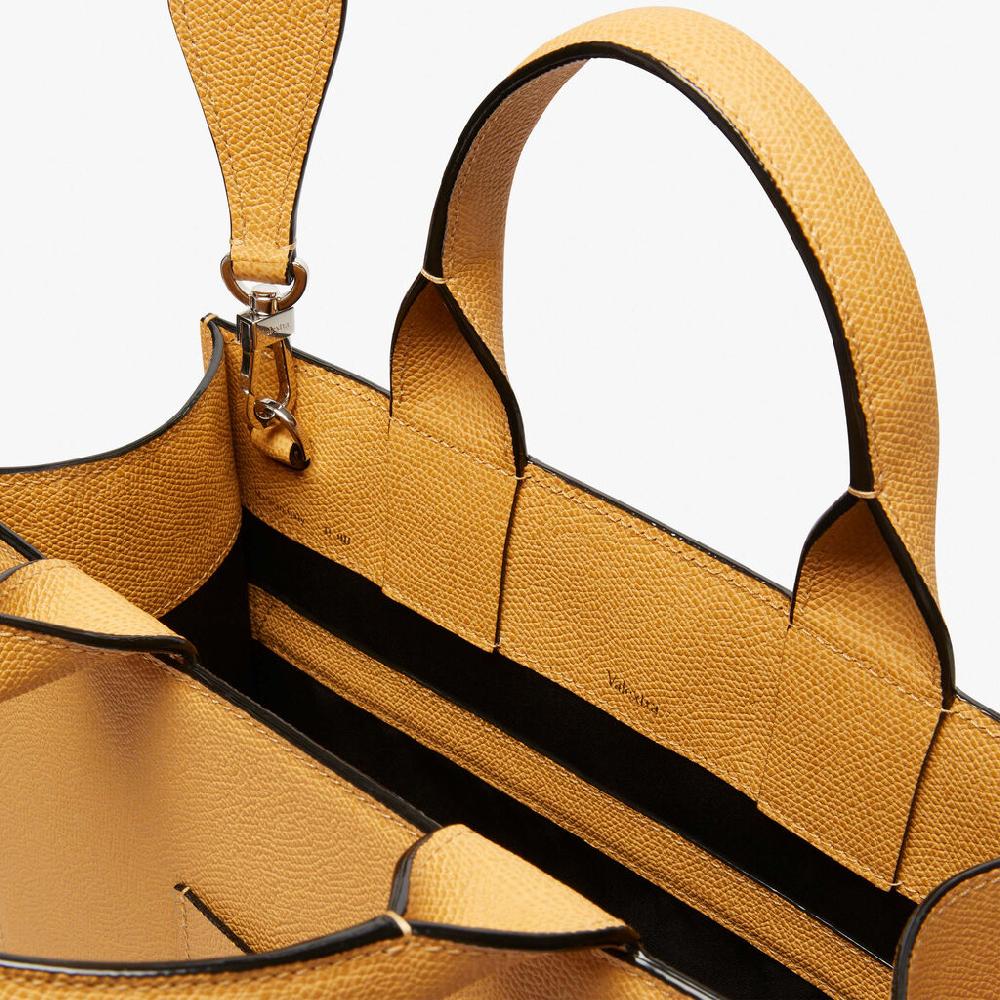 Valextra Tote bag con tracolla Mini in Pelle arancio-giallo | Valextra Boxy Saldi