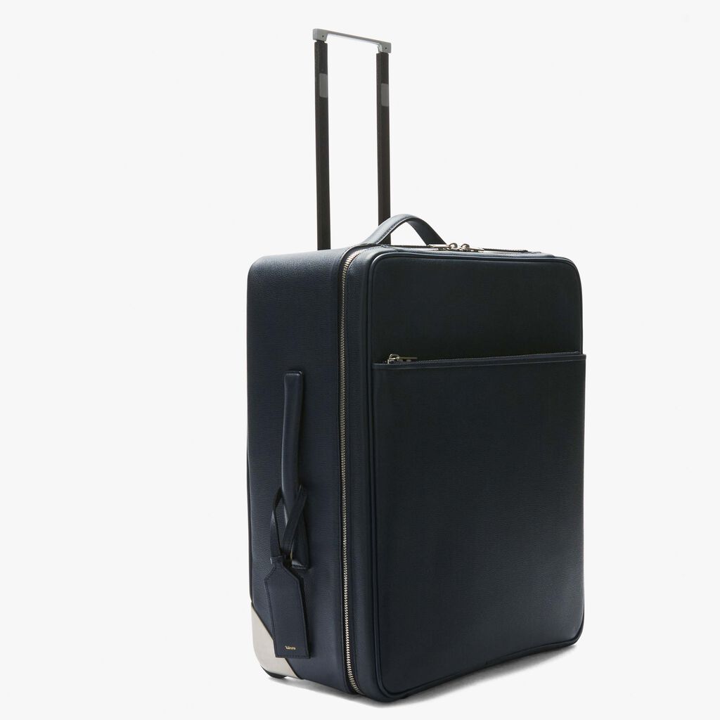 Valextra Valextra V-Line: Valigia trolley in Pelle Blu Offerte