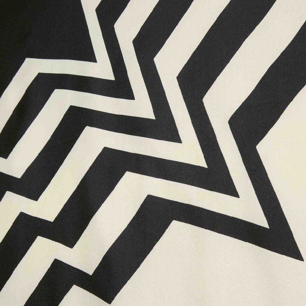 Valextra Foulard quadrato per borse in Seta Bianca e Nera | Valextra Saldi Di Fabbrica