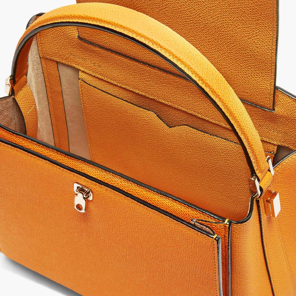 Valextra Borsa a mano elegante in Pelle Gialla | Valextra Brera In Saldo