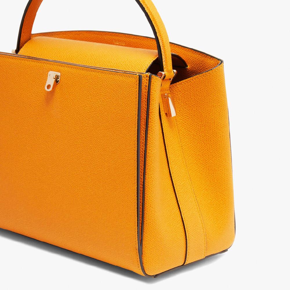 Valextra Borsa a mano elegante in Pelle Gialla | Valextra Brera In Saldo