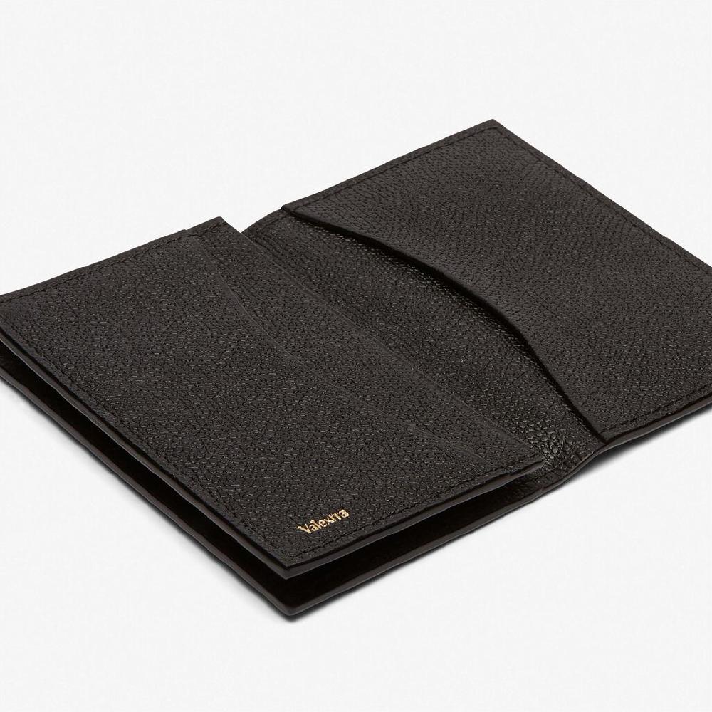 Valextra Porta carte di credito Onda versatile in Pelle Nera | Valextra Offerta speciale