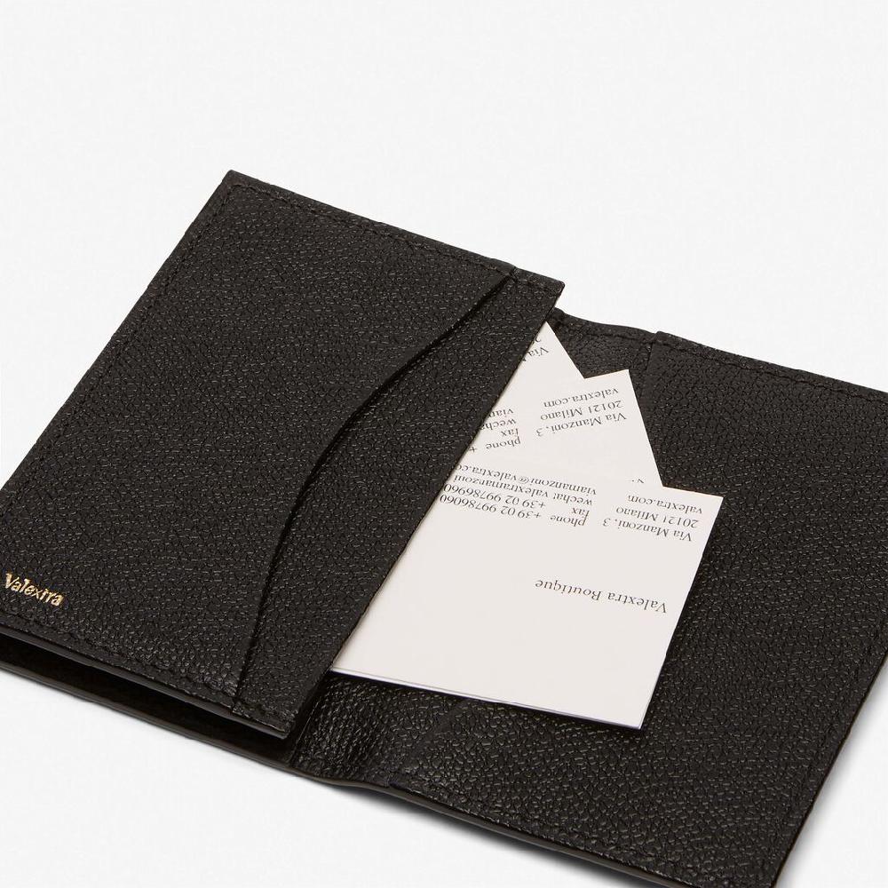 Valextra Porta carte di credito Onda versatile in Pelle Nera | Valextra Offerta speciale