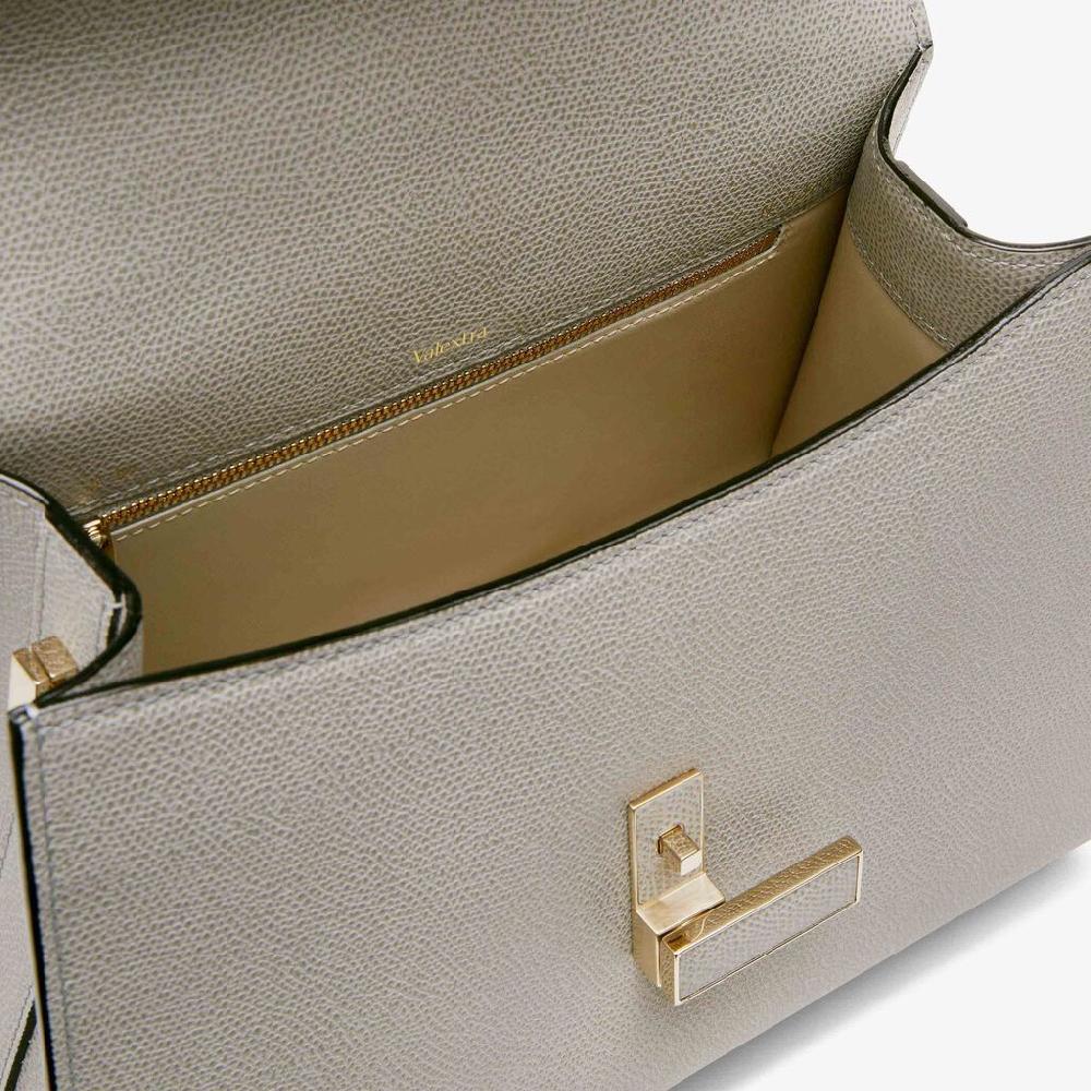 Valextra Valextra Iside: Borsa a mano Media in Pelle Grigia Black Friday