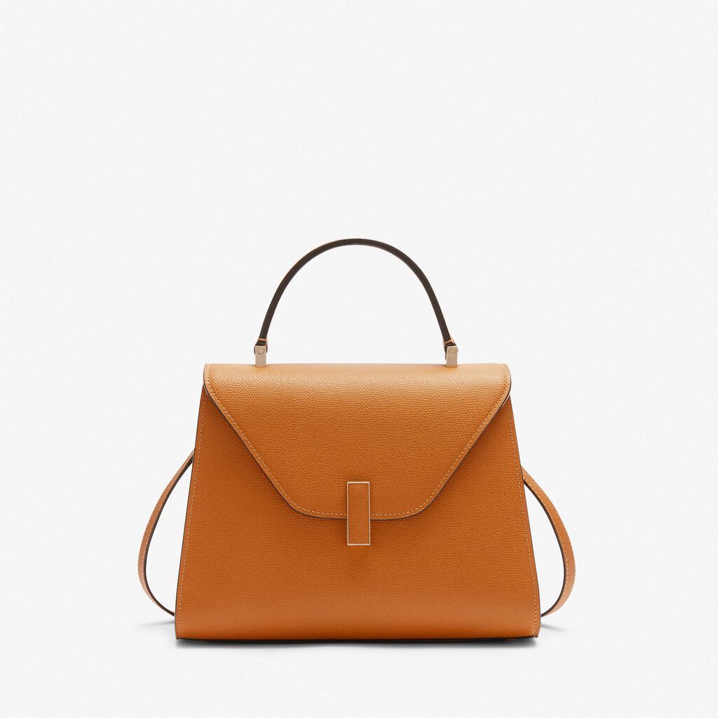 Valextra Borsa a mano Media in Pelle Marrone con manico | Valextra Iside Offerta Pasqua