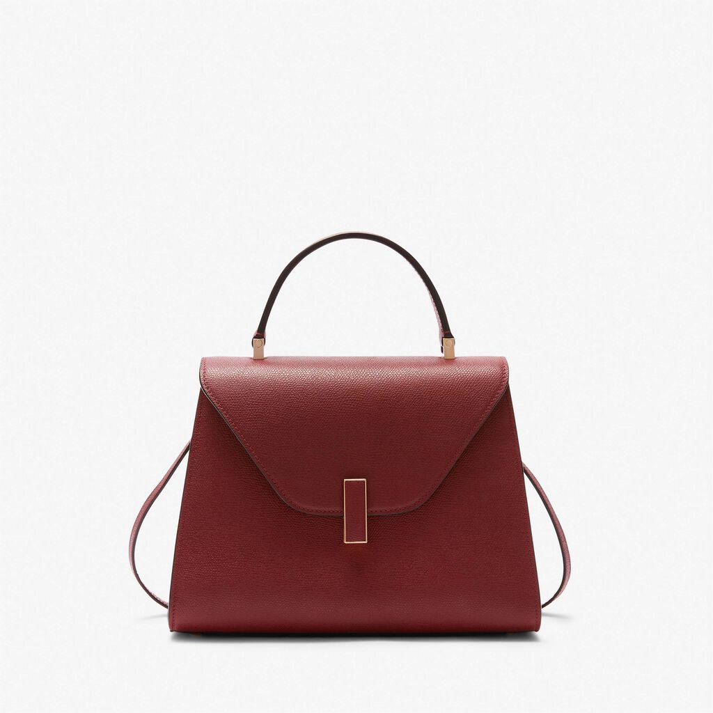 Valextra Borsetta a mano Media in Pelle Bordeaux | Valextra Iside Offerta per la Festa della Mamma