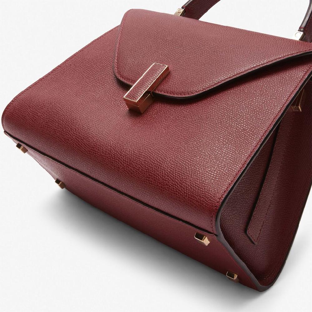 Valextra Borsetta a mano Media in Pelle Bordeaux | Valextra Iside Offerta per la Festa della Mamma