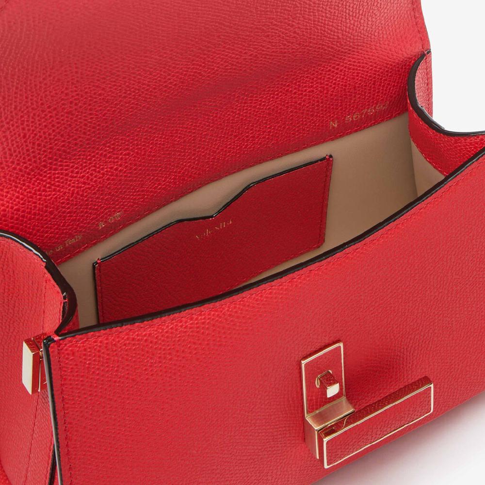 Valextra Borsa a tracolla da Donna in Pelle rigida Rossa | Valextra Iside Offerta San Valentino