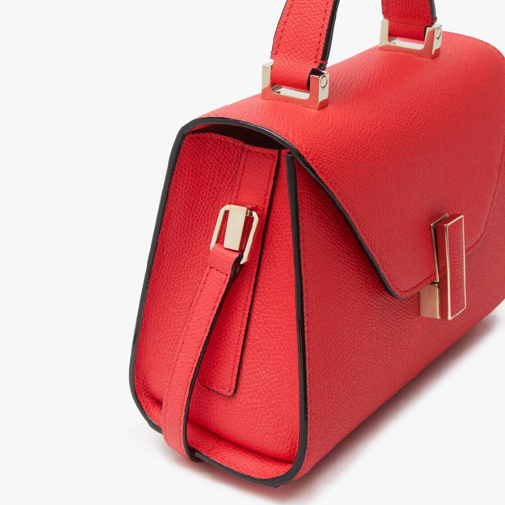 Valextra Borsa a tracolla da Donna in Pelle rigida Rossa | Valextra Iside Offerta San Valentino