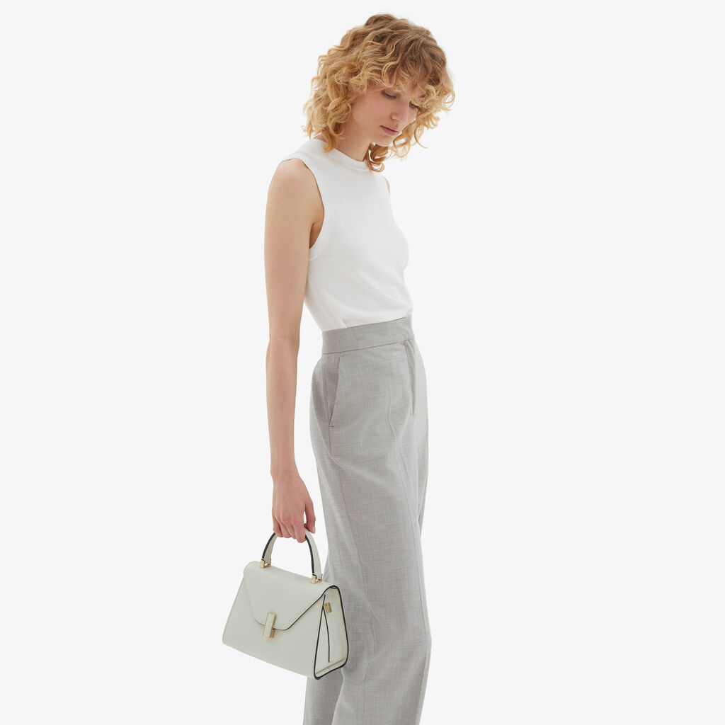 Valextra Borsa a mano Mini in Pelle Bianco Ottico | Valextra Iside Offerte giornaliere