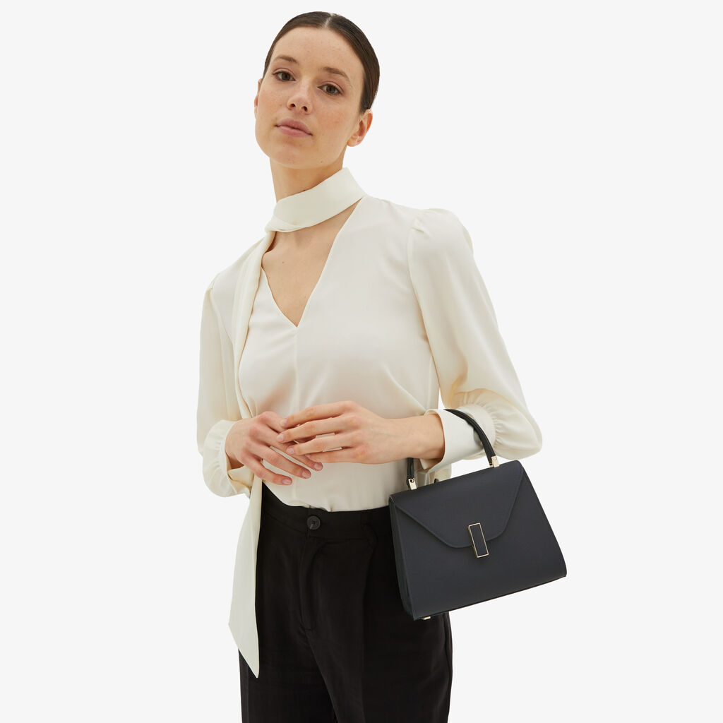 Valextra Borsa a mano Mini in Pelle Blu Ottanio | Valextra Iside Enormi risparmi