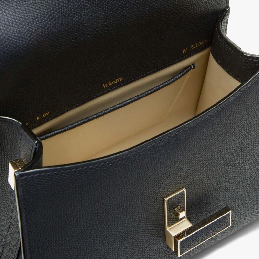 Valextra Borsa a mano Mini in Pelle Blu Ottanio | Valextra Iside Enormi risparmi