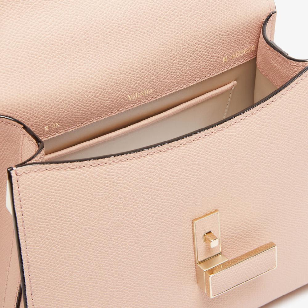 Valextra Borsa a Mano Iside Mini | Pelle di vitello Millepunte | Rosa Bonne Mine | Valextra Prezzo basso