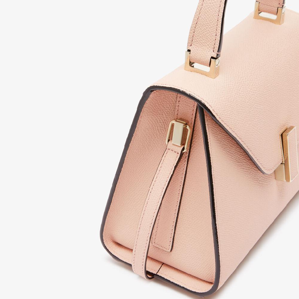 Valextra Borsa a Mano Iside Mini | Pelle di vitello Millepunte | Rosa Bonne Mine | Valextra Prezzo basso