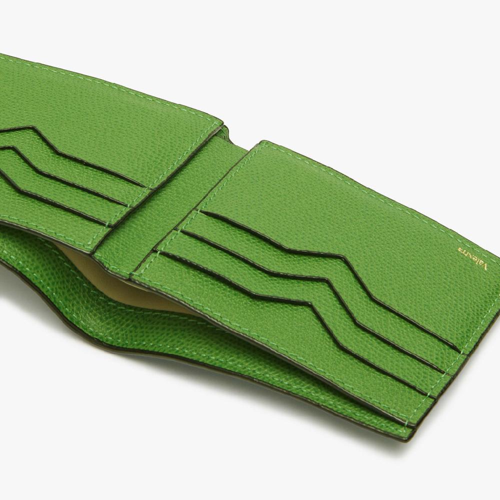 Valextra Portafoglio bifold piccolo in Pelle Verde | Valextra Promozione temporanea