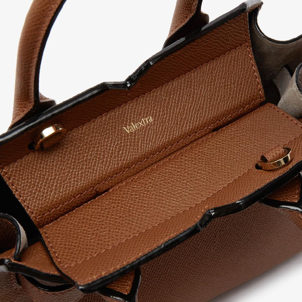 Valextra Borsa a Tracolla Milano Micro | Pelle di vitello Millepunte Soft | Marrone Cioccolato | Valextra Fino al 50% di sconto