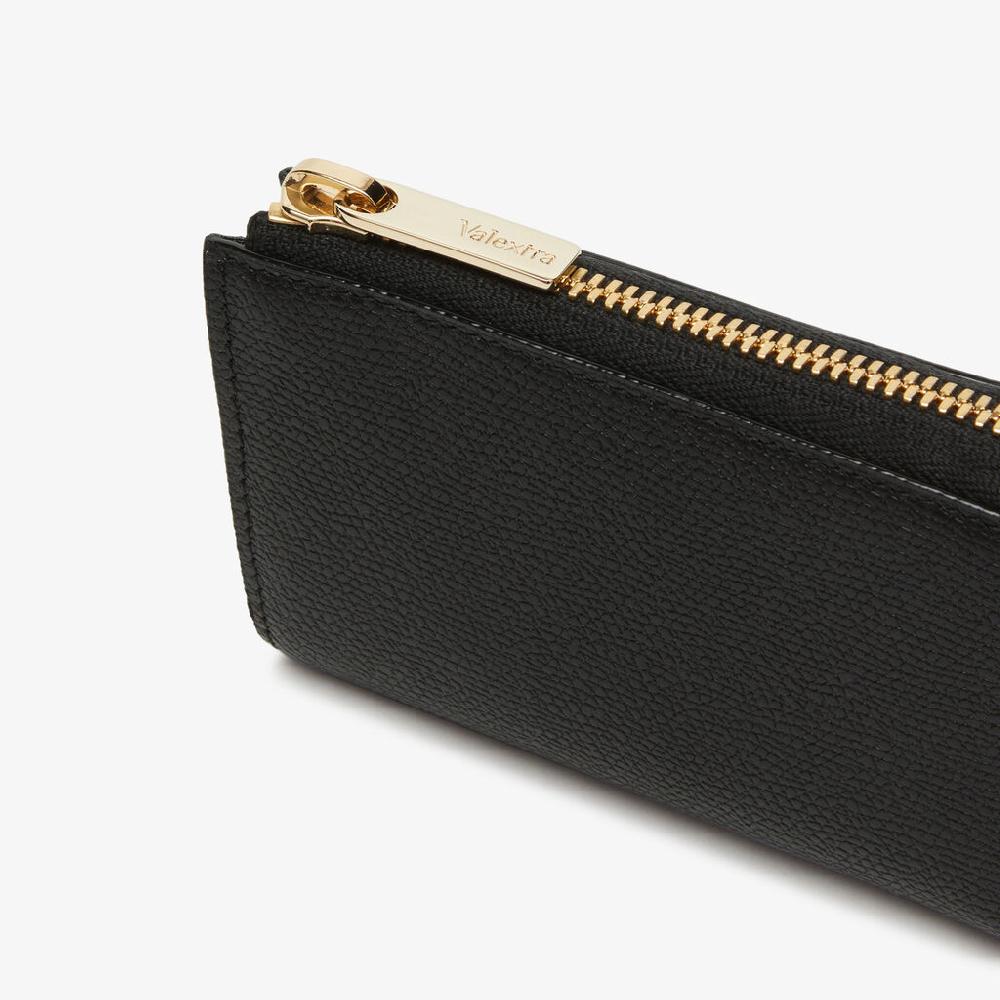 Valextra Portachiavi in Pelle Nera | Valextra Zip Around Only for today