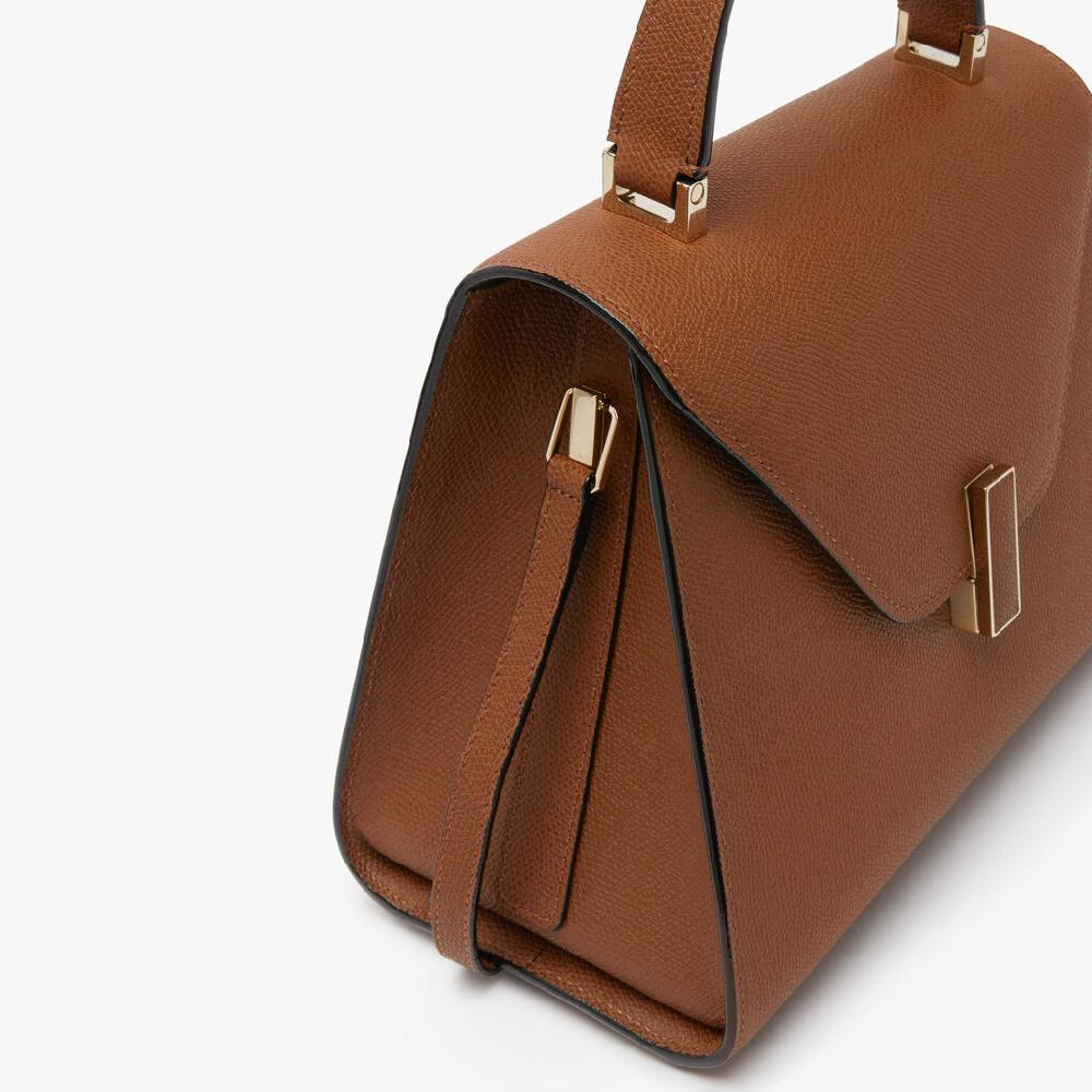 Valextra Borsa a mano da Donna di Lusso in Pelle Marrone | Valextra Iside Offerta speciale della fabbrica