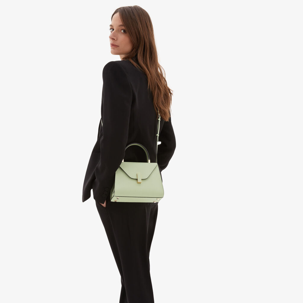 Valextra Borsa a mano da Donna Mini in Pelle Verde | Valextra Iside Solo un giorno rimasto