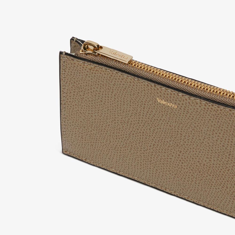 Valextra Portamonete e porta carte in Pelle Marrone Tortora | Valextra Officina